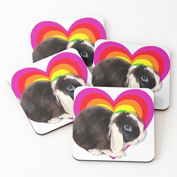Item preview, Mini lop split painting overlayed in 3D designed and sold by Studio Fluffle.