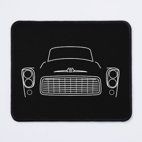 Item preview, International Harvester B Series classic 1950s-60s pickup truck white outline graphic designed and sold by soitwouldseem.