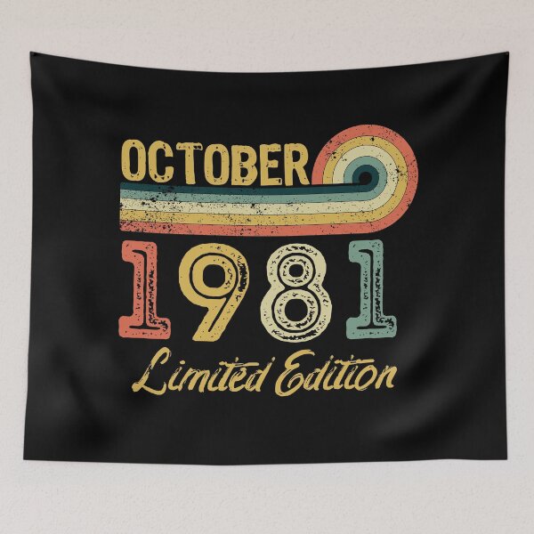 Item preview, Retro Vintage 40th Birthday - Born in October 1981 designed and sold by meedTee.