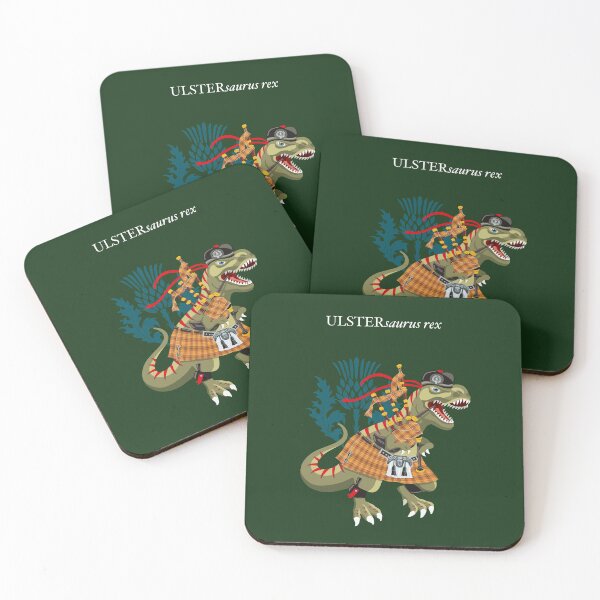 Item preview, Clanosaurus Rex ULSTERsaurus Plaid Ulster Irish Ireland Family Tartan designed and sold by Lisa Rotenberg.
