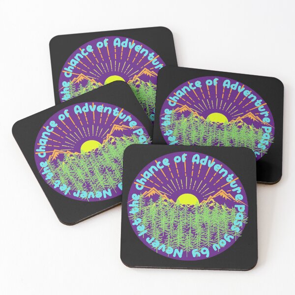 Item preview, Never let the chance of adventure pass you by, inspirational quote, adventurer, explorer, nature lover, hiker designed and sold by allycat57.
