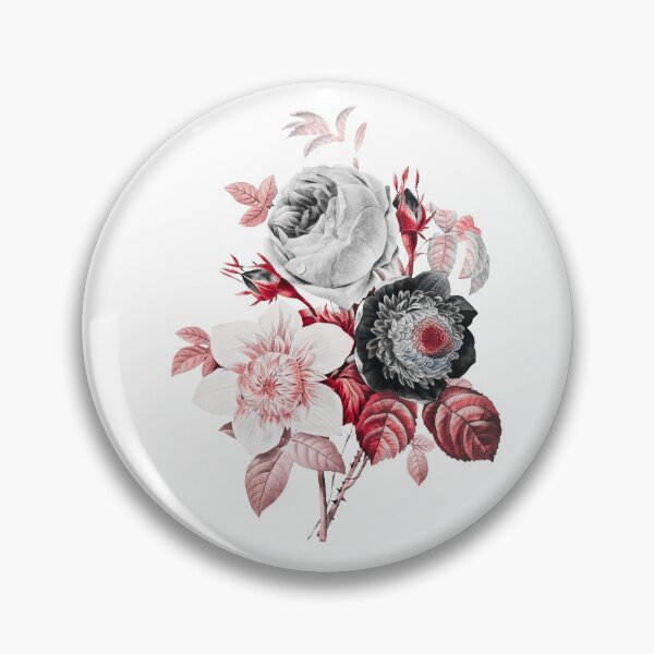 Item preview, Red Alt of Anemone and Cabbage Rose Painting  designed and sold by DaphneKstudio .
