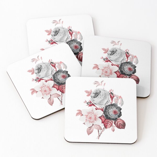 Item preview, Red Alt of Anemone and Cabbage Rose Painting  designed and sold by DaphneKstudio .