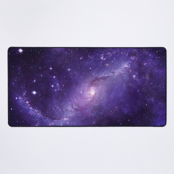 Purple Galaxy Night Blue Sky Desk Mat