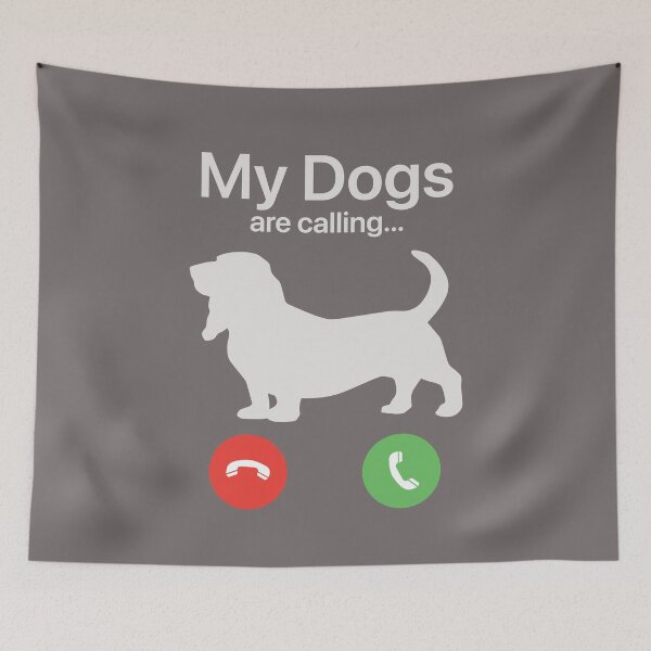 Item preview, My Dogs Are Calling - Bassett designed and sold by FiaFiaPress.