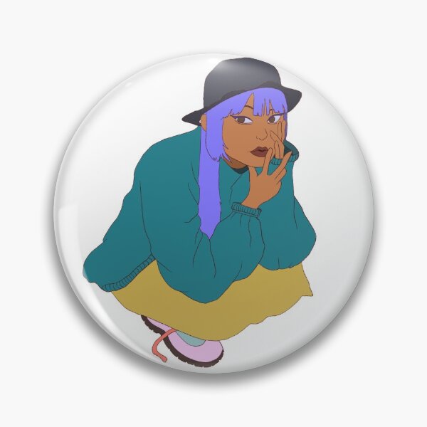 Item preview, Crouching Purple Hair designed and sold by DoodlingMuse.