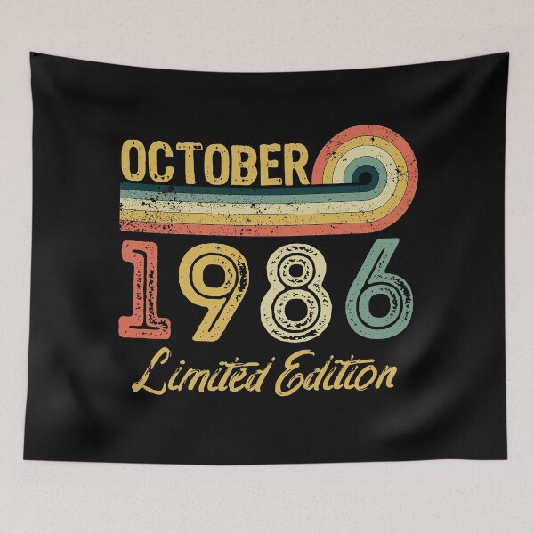 Item preview, Retro Vintage 35th Birthday - Born in October 1986 designed and sold by meedTee.
