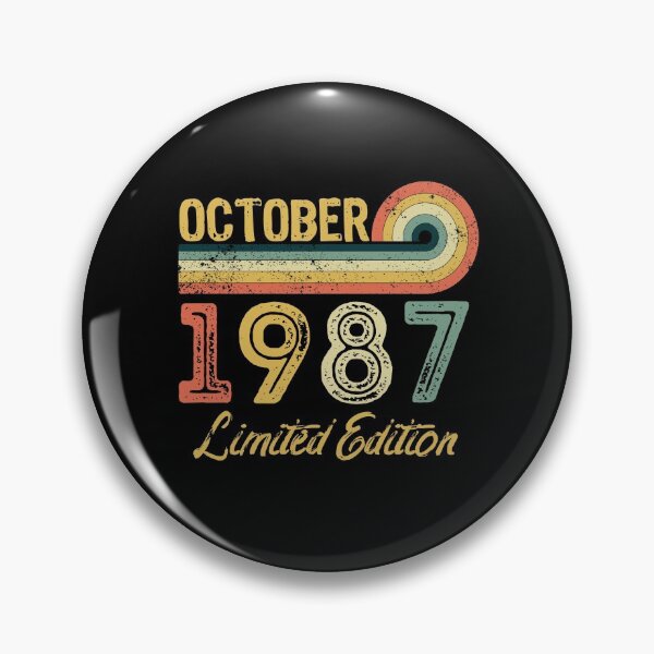 Item preview, Retro Vintage 34th Birthday - Born in October 1987 designed and sold by meedTee.