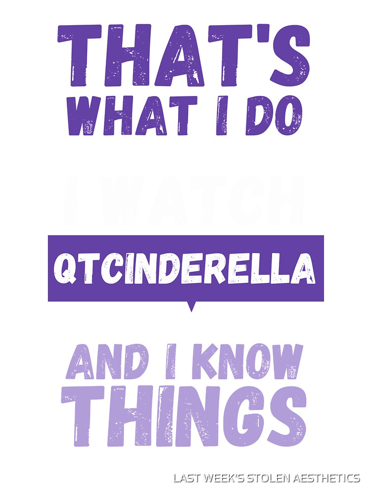 QTCinderella and I know things funny gag streamer Kids T-Shirt