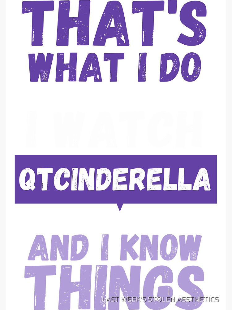 QTCinderella and I know things funny gag streamer Essential T