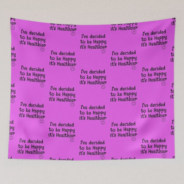 Item preview, I Decided To Be Happy It's Healthier Text Design designed and sold by EarthArtDesigns.