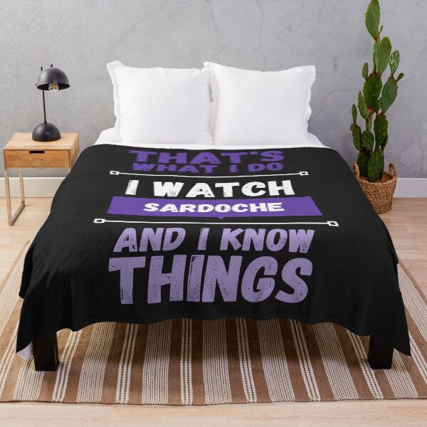 Item preview, Sardoche and I know things funny gag streamer designed and sold by LAST WEEK'S STOLEN AESTHETICS.