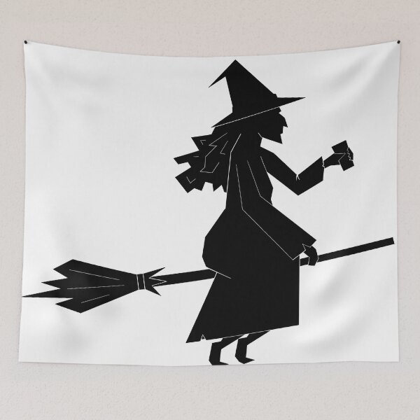 Item preview, Witch on broomstick designed and sold by ArtSCPdesign.