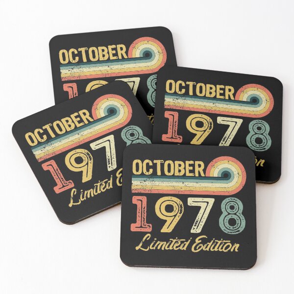 Item preview, Retro Vintage 43rd Birthday - Born in October 1978 designed and sold by meedTee.
