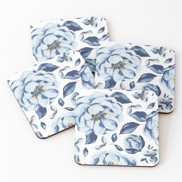 Item preview, Blue Floral Watercolour designed and sold by Michelle Moss.