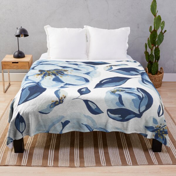 Item preview, Blue Floral Watercolour designed and sold by Michelle Moss.