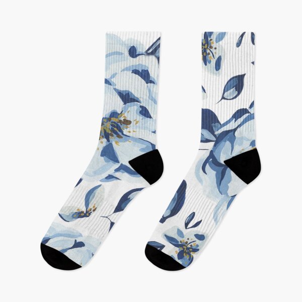 Item preview, Blue Floral Watercolour designed and sold by Michelle Moss.