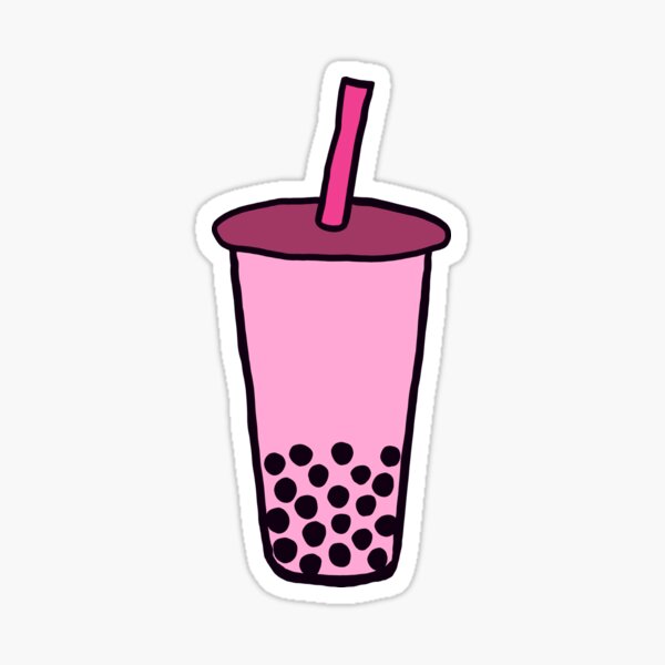 Cartoon Milk Tea with Boba