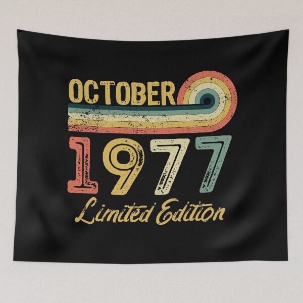 Item preview, Retro Vintage 44th Birthday - Born in October 1977 designed and sold by meedTee.