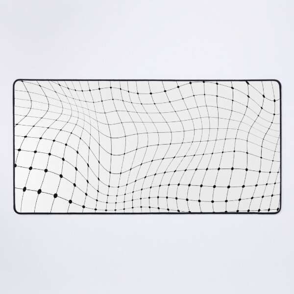 Black dot 3D pattern Desk Mat
