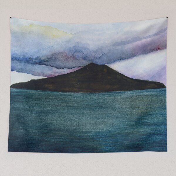 Item preview, Blue beach watercolor designed and sold by MariaGuerrero.