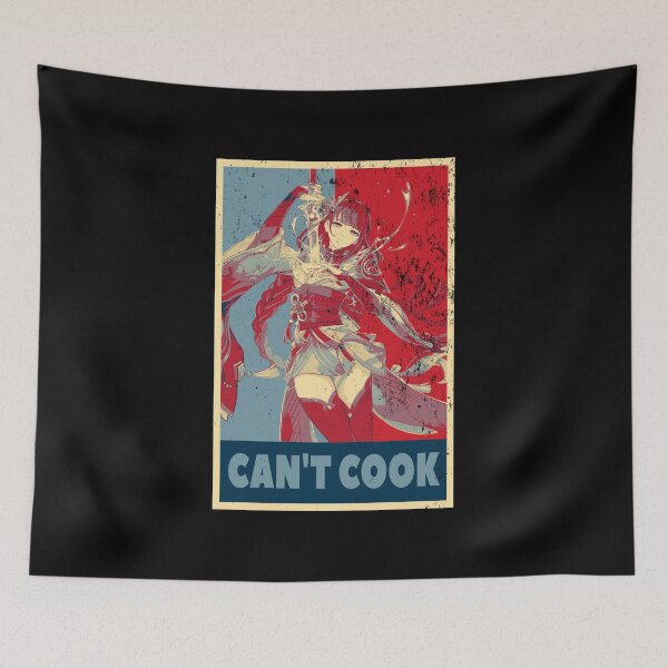 Item preview, Raiden Shogun Baal Ei Genshin Impact Can't Cook - Distressed Vintage Hope Style Colours designed and sold by GingerCatGifts.