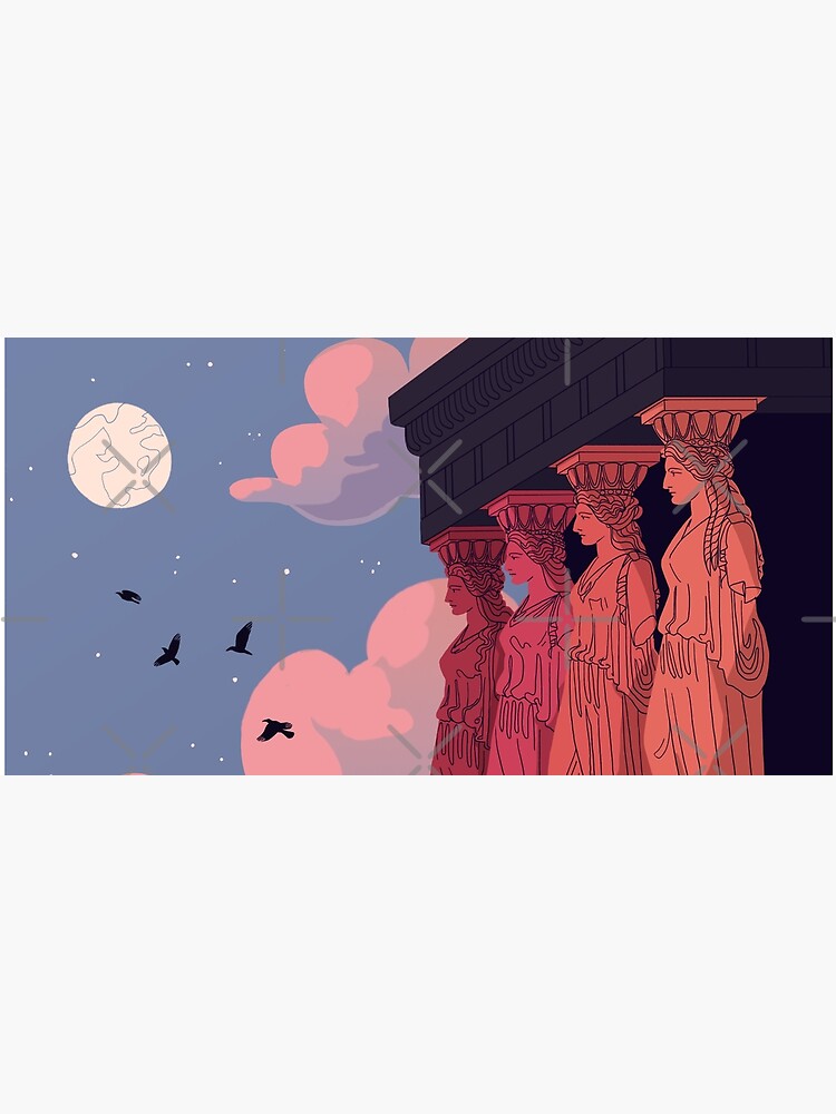 Thumbnail 5 of 5, Mouse Pad, Caryatids at Dusk designed and sold by flaroh.