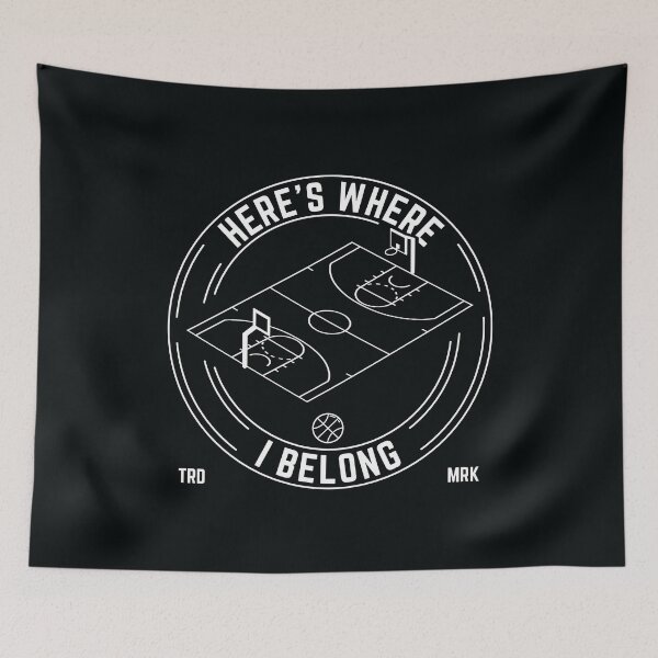 Item preview, Here's Where I Belong, Basketball Team Players Court Logo designed and sold by emmjott.
