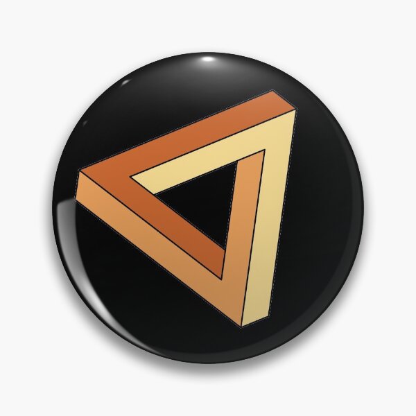 Item preview, Gold Impossible Triangle Optical Illusion designed and sold by iscaStudioArt.