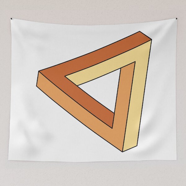 Item preview, Gold Impossible Triangle Optical Illusion designed and sold by iscaStudioArt.