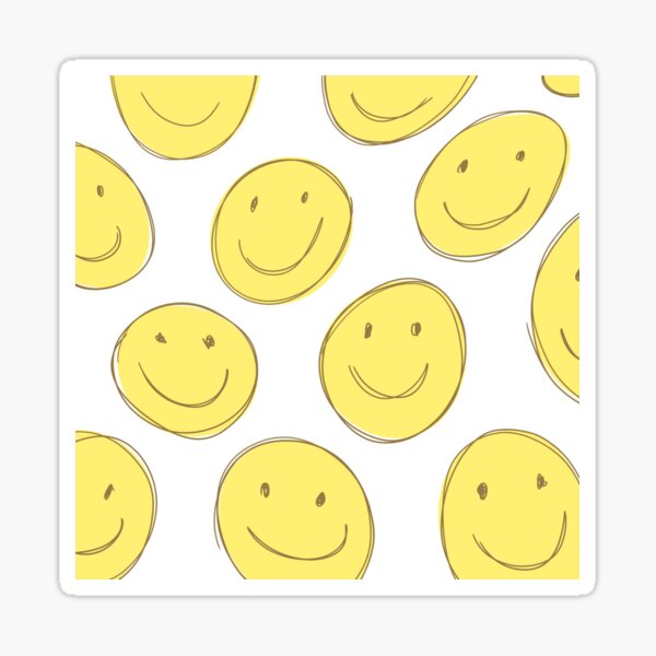 Distorted Smiley Sticker For Sale By Jess Ji Redbubble