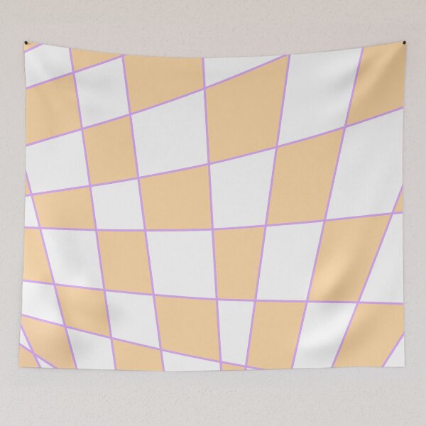 Item preview, Distorted Checkers: Orange and Purple designed and sold by A.X. Bates.