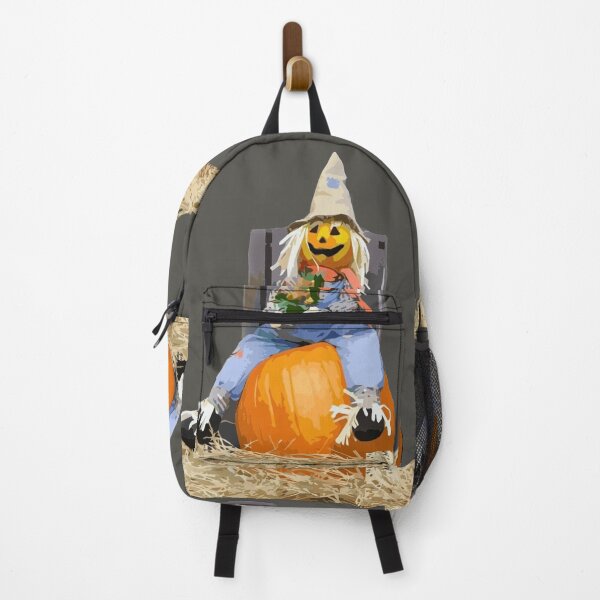 Item preview, The scarecrow relaxes on his pumpkin. designed and sold by Karine Dupras.
