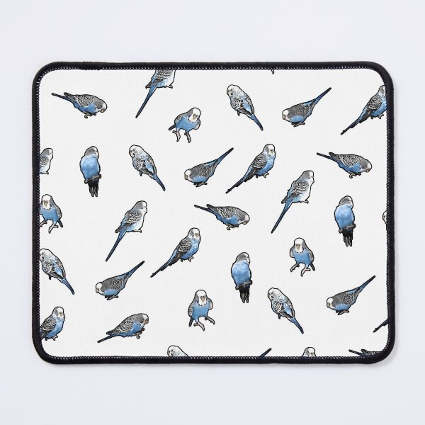 Item preview, Little Blue English Budgie Pattern designed and sold by Alienphysique.