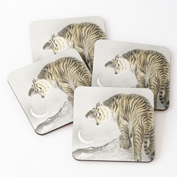 Item preview, Roaring Tiger - Japanese Art 1900s designed and sold by pennyandhorse.