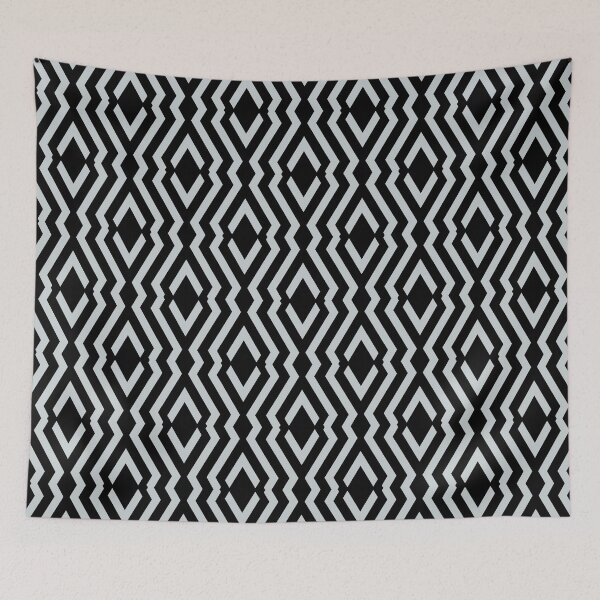 Item preview, Gray and Black Diamond Zig Zag Ripple Pattern Coordinates w/ Dutch Boy 2022 Popular Color Silver Shores 430-2DB - Colour Trends - Hue designed and sold by ColorOfTheYears.