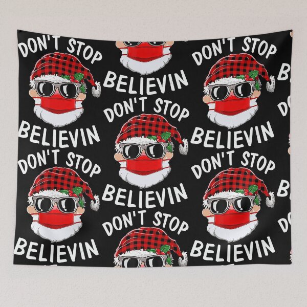 Item preview, Dont Stop Believin Santa Red Plaid Xmas Christmas Pajama designed and sold by lehienanh.