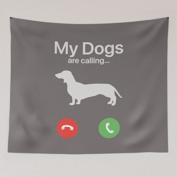 Item preview, My Dogs Are Calling - Dachshund designed and sold by FiaFiaPress.