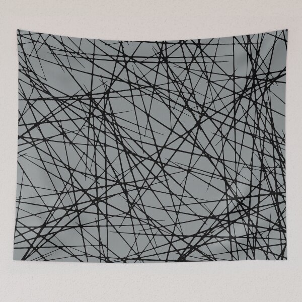 Item preview, Grey and Black Abstract Criss Cross Line Pattern Coordinates w/ Dutch Boy 2022 Popular Color Over The Moon 434-4DB - Colour Trends - Hue designed and sold by ColorOfTheYears.
