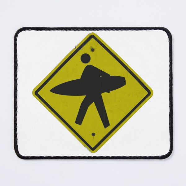 Item preview, Surfer Crossing Sign Surfing graffiti sticker bomb designed and sold by VacationCity.