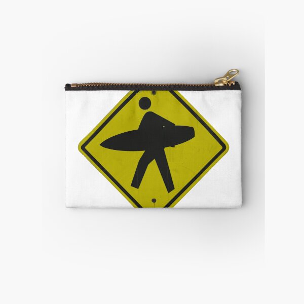 Item preview, Surfer Crossing Sign Surfing graffiti sticker bomb designed and sold by VacationCity.