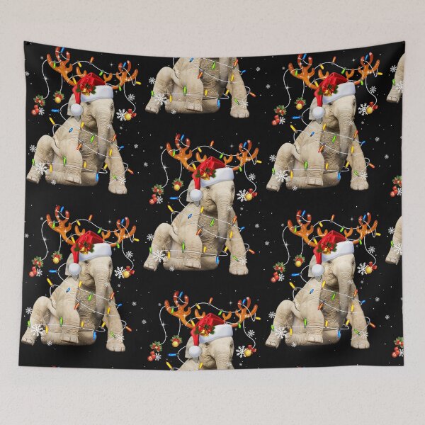 Item preview, Elephant Christmas Tree Light Santa Xmas Elephant Lover designed and sold by lehienanh.