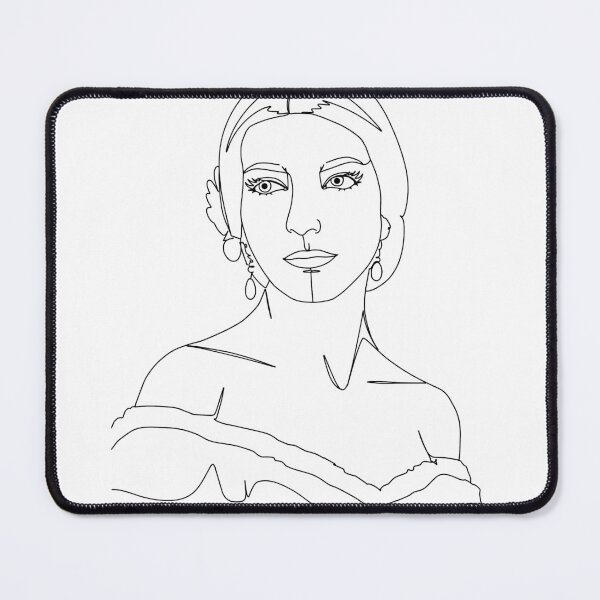 Item preview, Maria Callas minimalist line art portrait designed and sold by OpeRadar.