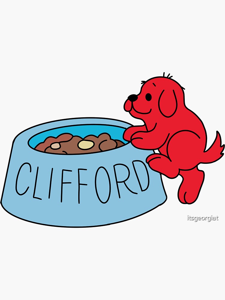 "Baby Clifford the Big Red Dog Sticker" Sticker for Sale by itsgeorgiat ...