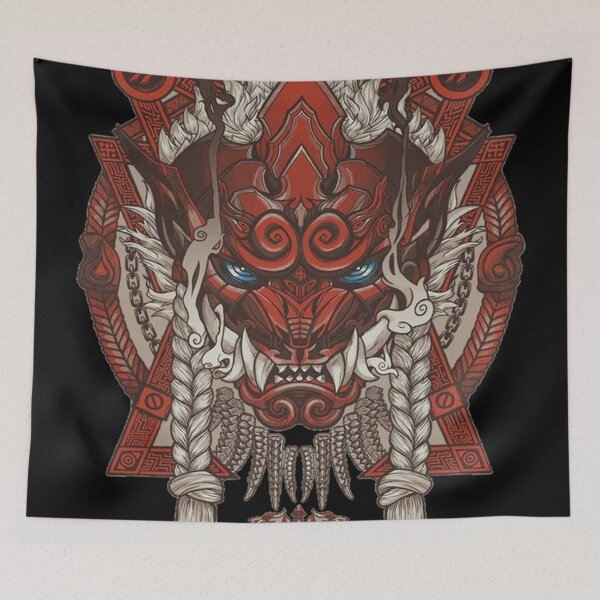 Item preview, Oni Mask Japanese Culture Art M ByTe designed and sold by Bubu World.