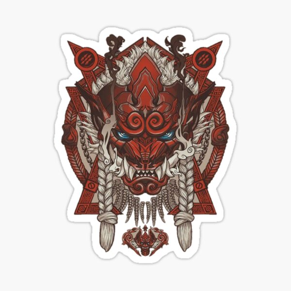 Item preview, Oni Mask Japanese Culture Art M ByTe designed and sold by M ByTe.
