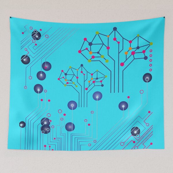 Item preview, Beautiful PCB Printed Circuit Board Trace Lines and AI Art designed and sold by EngineersArt.