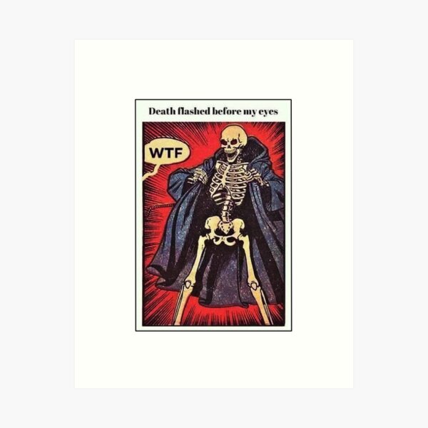 Panneau comique vintage - Flashé par la mort Impression artistique