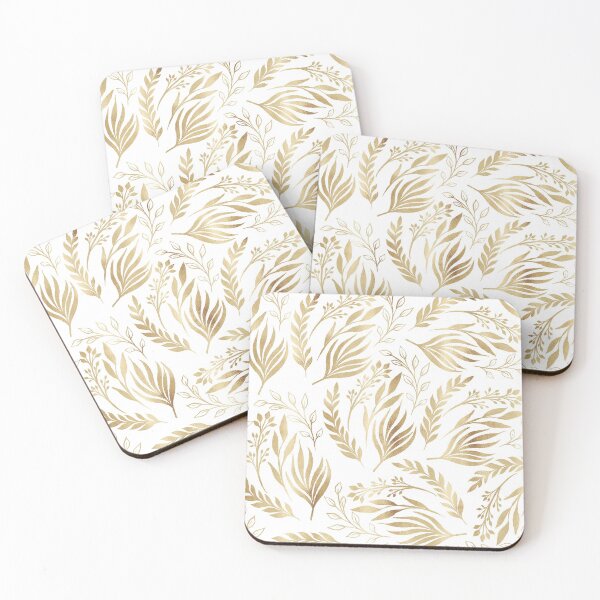Item preview, Classy Gold Foliage Botanical White Design designed and sold by InovArtS.