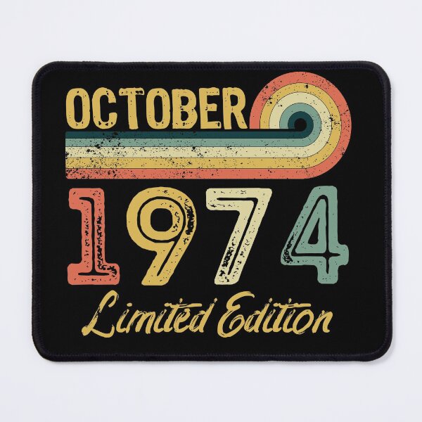 Item preview, Retro Vintage 47th Birthday - Born in October 1974 designed and sold by meedTee.